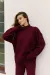 IMG_5795 Костюм в’язаний зі штанами та кофтою під горло бордо Фото - 2