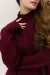 IMG_5806 (1) Костюм в’язаний зі штанами та кофтою під горло бордо Фото - 3