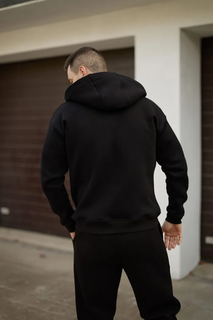 Костюм на блискавці з флісом чоловічий чорний Фото - 2