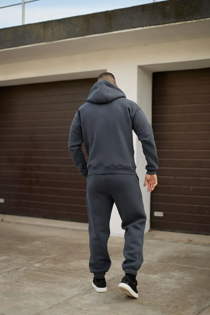Костюм на блискавці з флісом чоловічий графіт Фото - 3