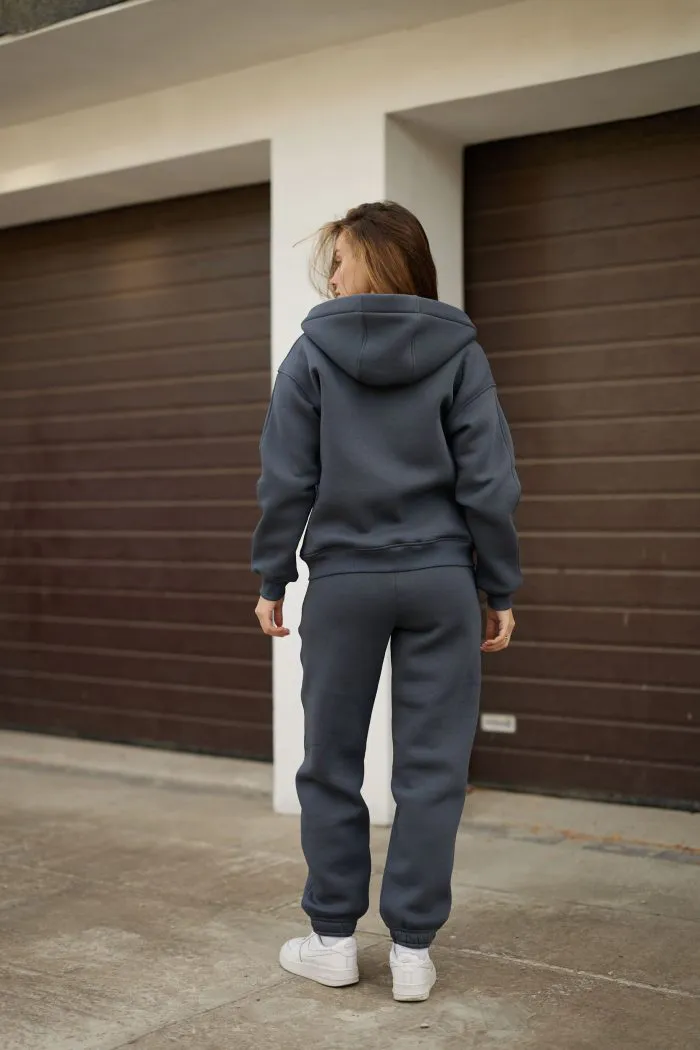 IMG_6202 Костюм на блискавці з флісом жіночий графіт Фото - 4