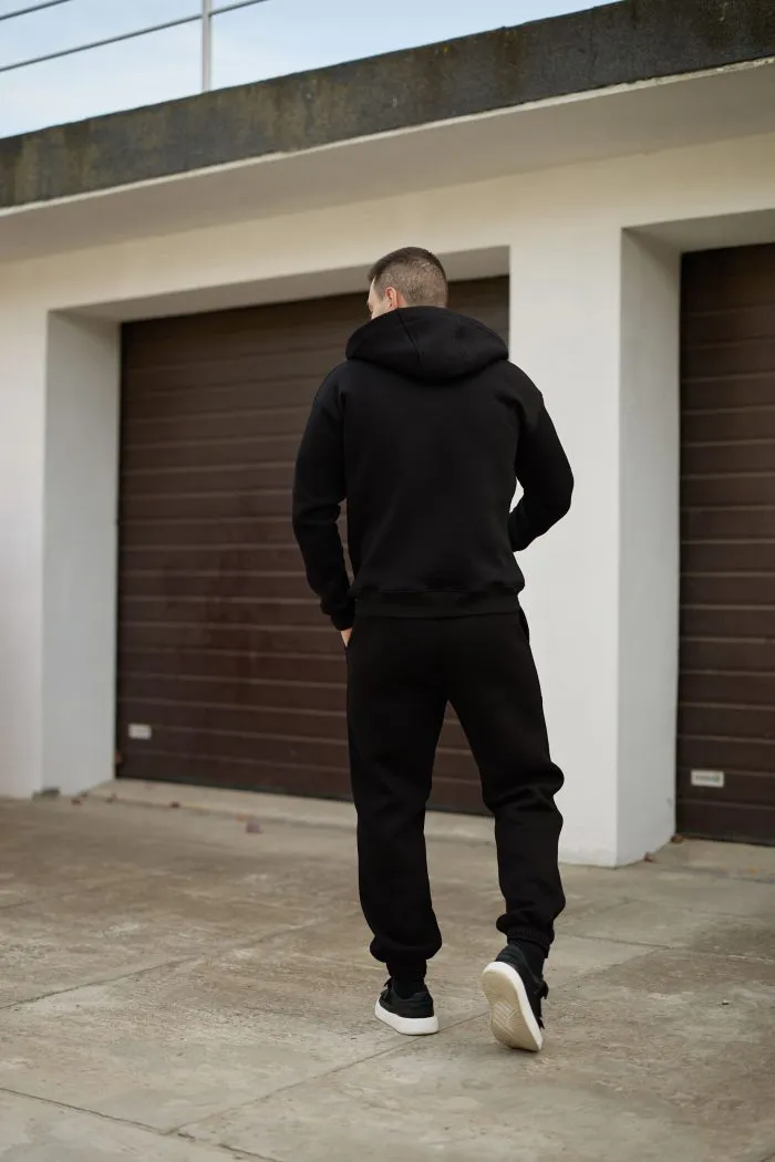 Костюм на блискавці з флісом чоловічий чорний Фото - 4