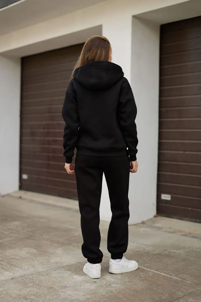 IMG_6295 Костюм на блискавці з флісом жіночий чорний Фото - 3