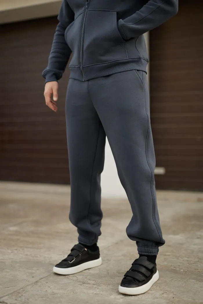 Костюм на блискавці з флісом чоловічий графіт Фото - 4