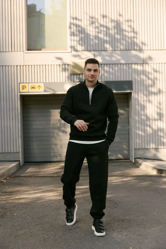 Джогери з флісу чоловічі чорні Фото - 3