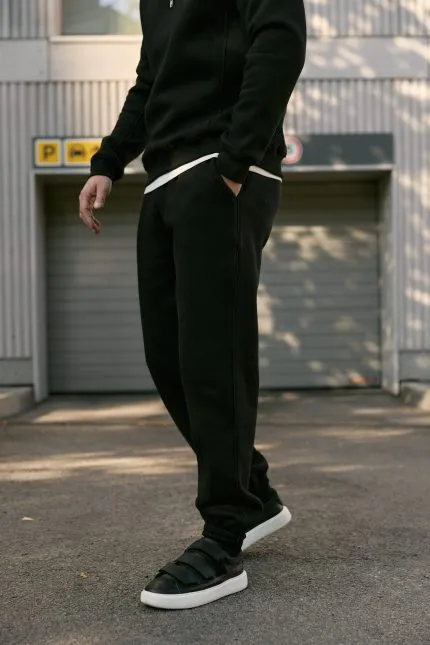 Джогери з флісу чоловічі чорні