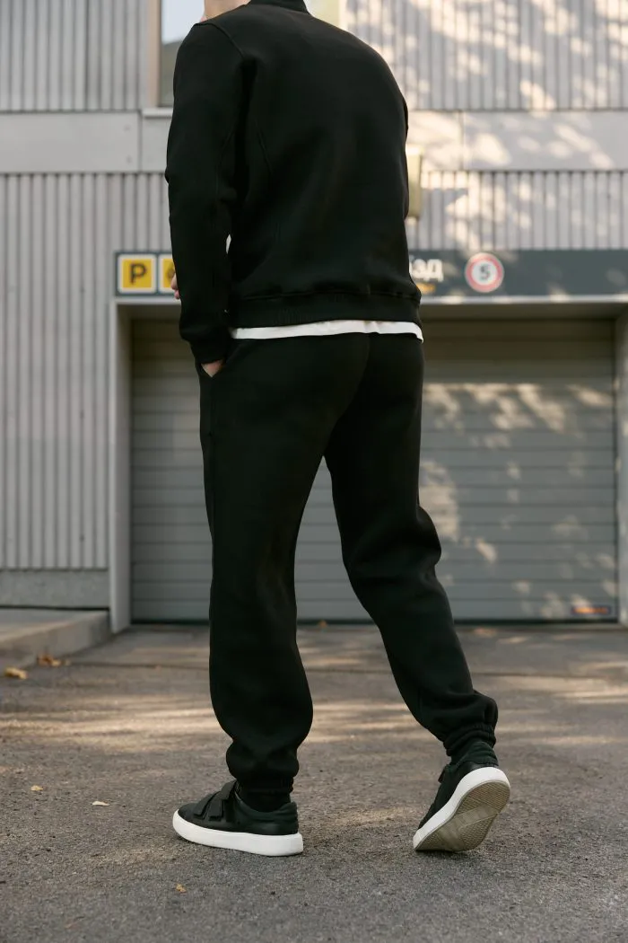 Джогери з флісу чоловічі чорні Фото - 4