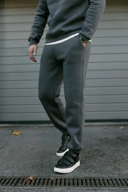 Джогери з флісу чоловічі графіт