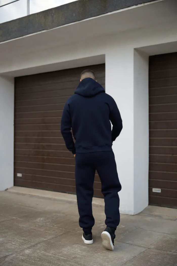 Костюм на блискавці з флісом чоловічий темно-синій Фото - 5