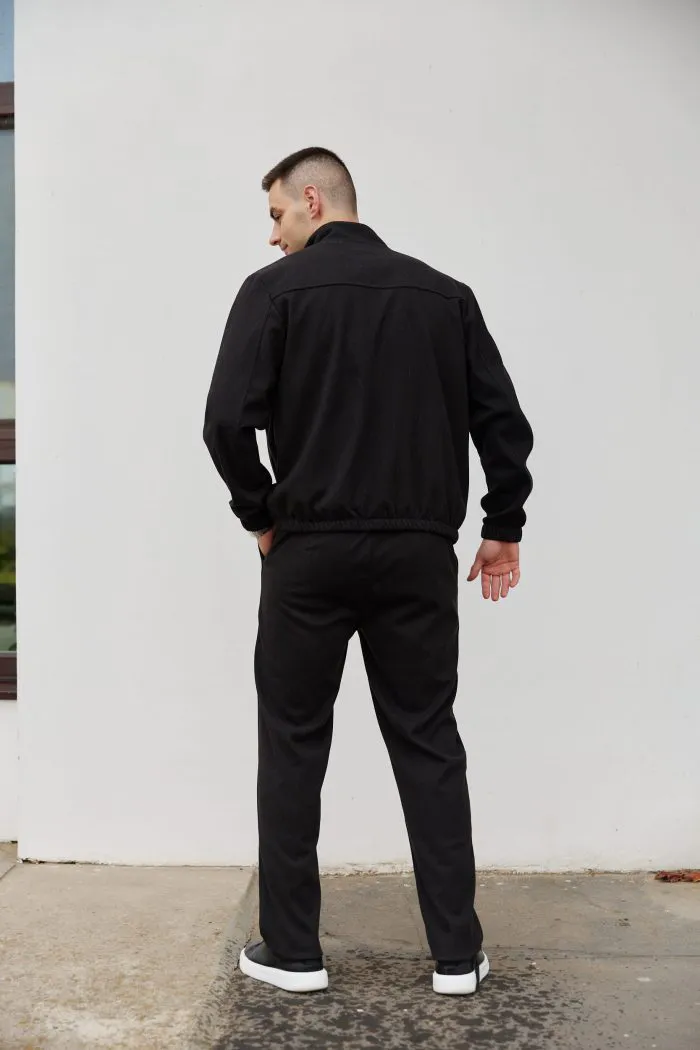 Костюм з кашеміру чоловічий чорний Фото - 4