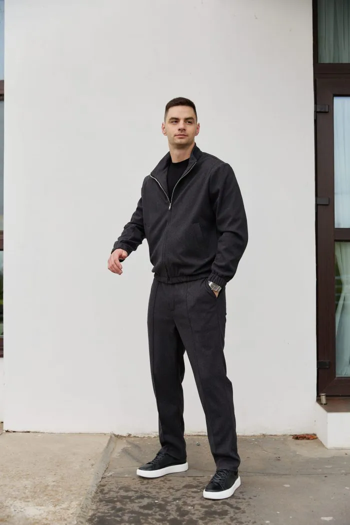 Костюм з кашеміру чоловічий графіт Фото - 1