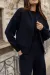 IMG_0041 Костюм в’язаний з капюшоном жіночий синій Фото - 5