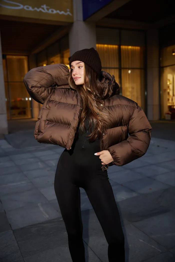 Шапка жіноча шоколад Фото - 3