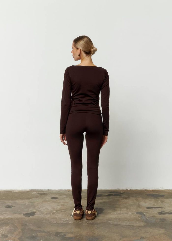 IMG_2955 (2) Лонгслів утеплений жіночий шоколад Фото - 5