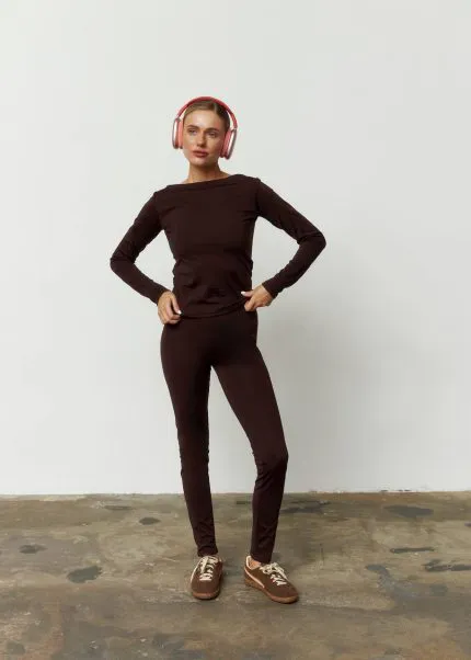 Лонгслів утеплений жіночий шоколад