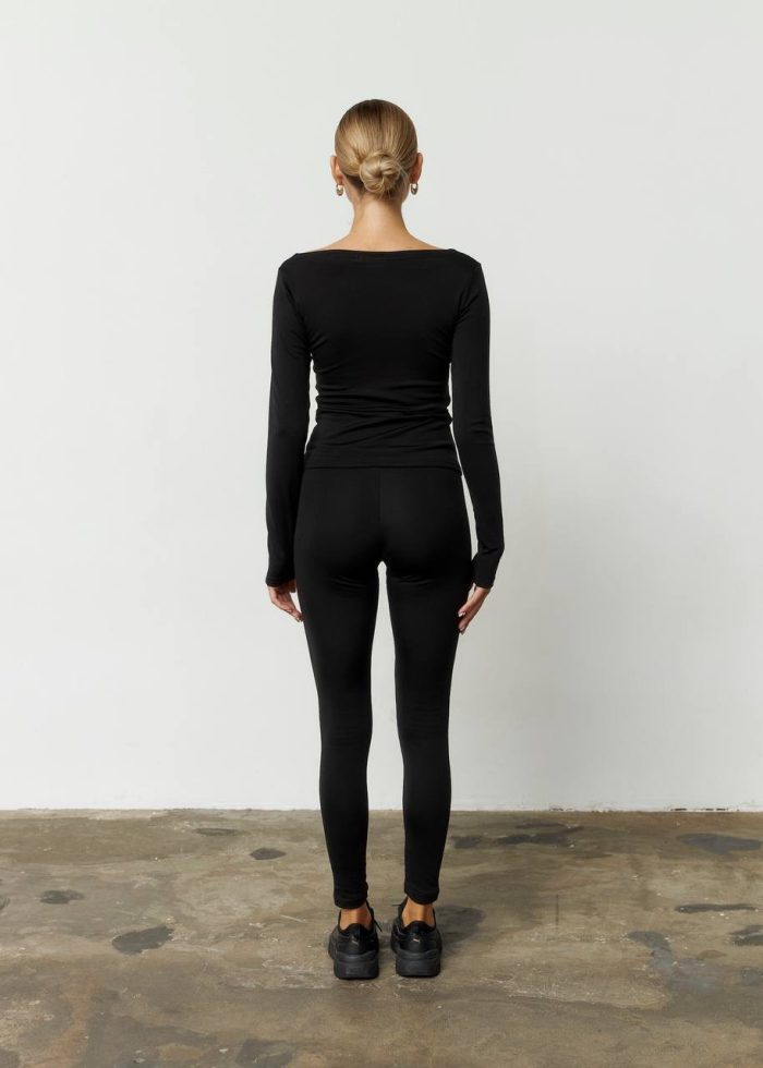 IMG_2981 Лонгслів утеплений жіночий чорний Фото - 5