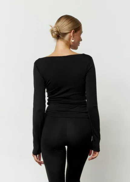 Лонгслів утеплений жіночий чорний