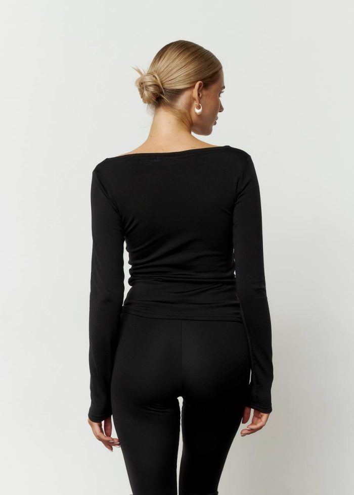 IMG_2982 Лонгслів утеплений жіночий чорний Фото - 2