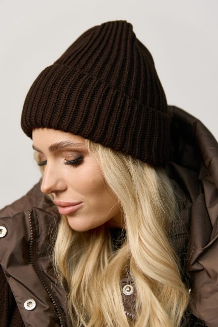 Шапка жіноча шоколад