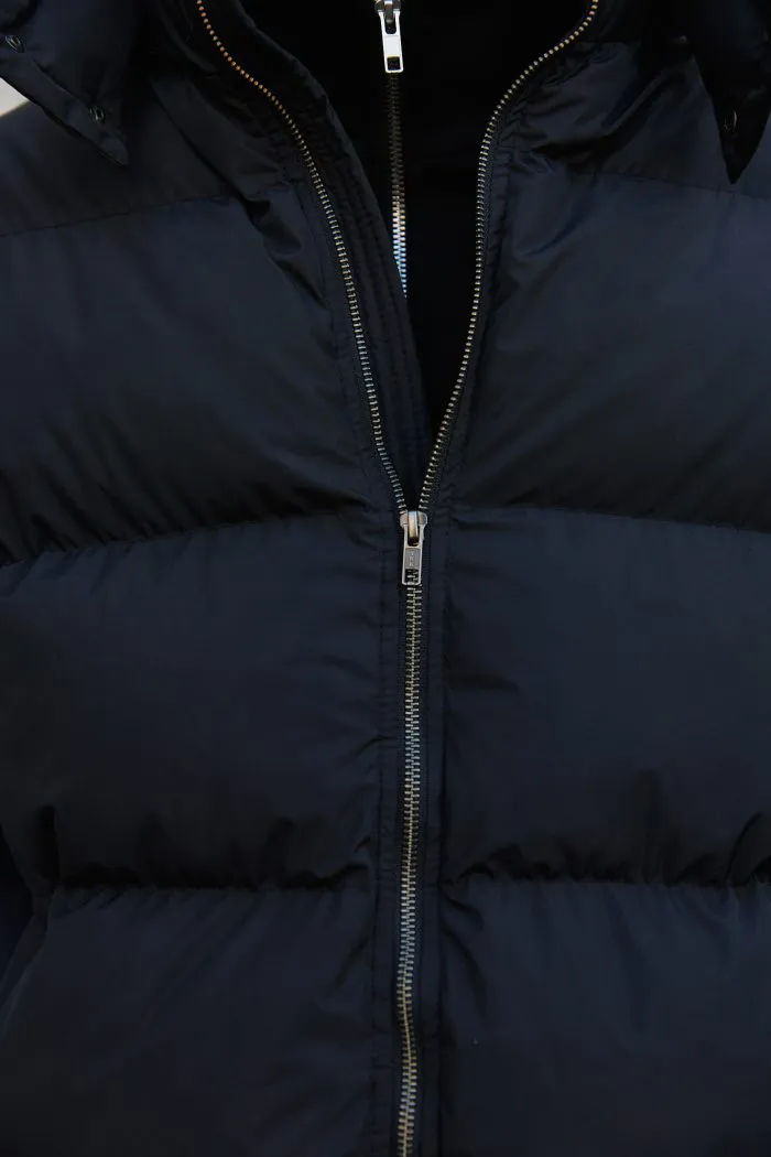 Пуховик чоловічий з капюшоном чорний Фото - 3