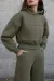 IMG_9814 Костюм реглан кроп на флісі жіночий олива Фото - 4