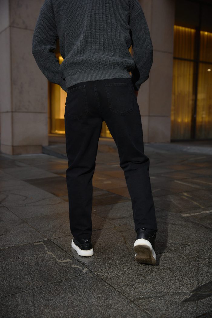 IMG_4322 Джинси чоловічі базові чорні Фото - 4