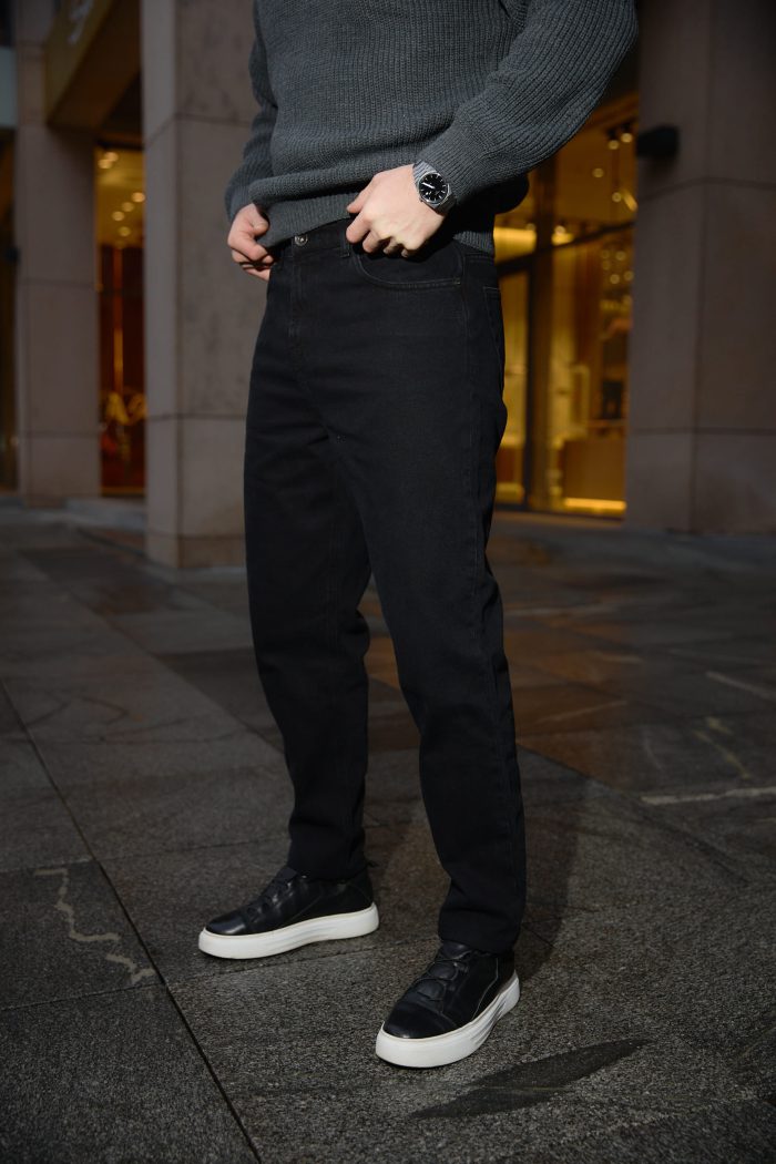 Джинси чоловічі базові чорні Фото - 3