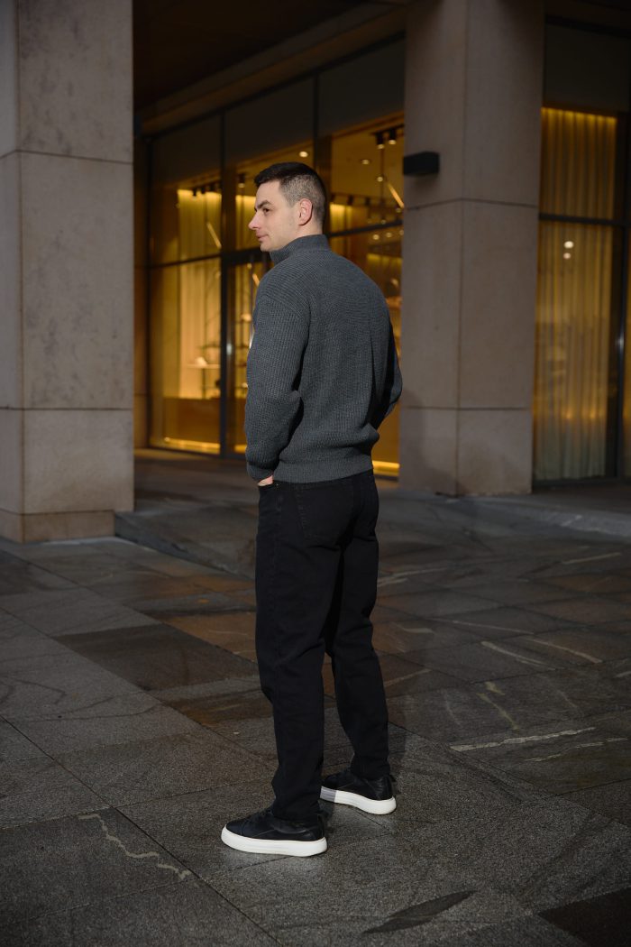 IMG_4334 Джинси чоловічі базові чорні Фото - 5