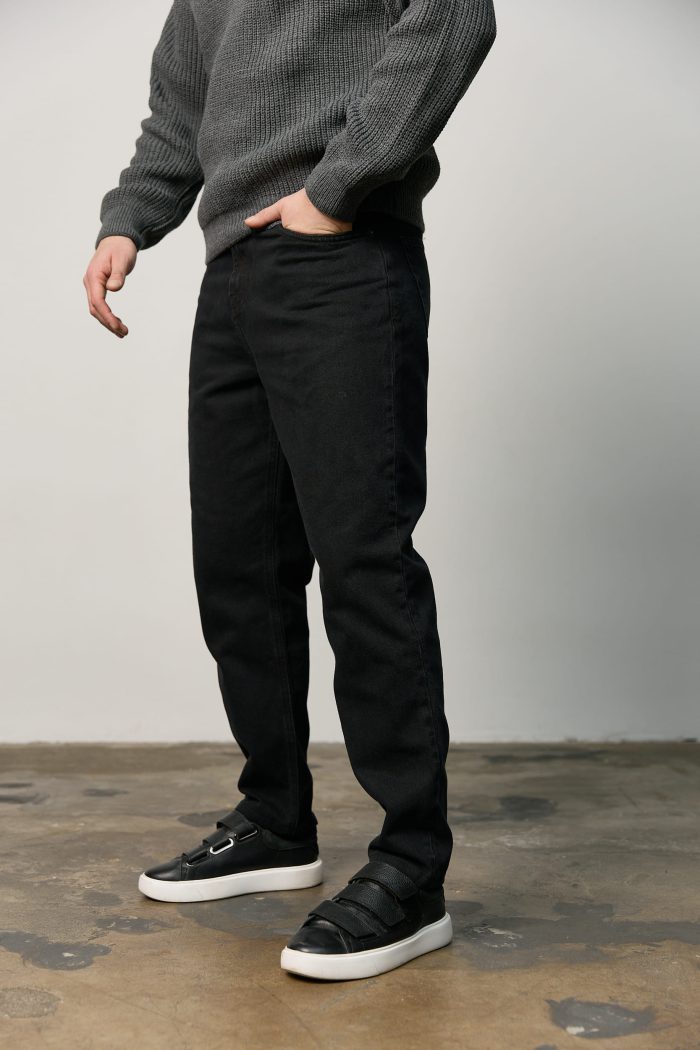 IMG_4979 Джинси чоловічі базові чорні Фото - 4