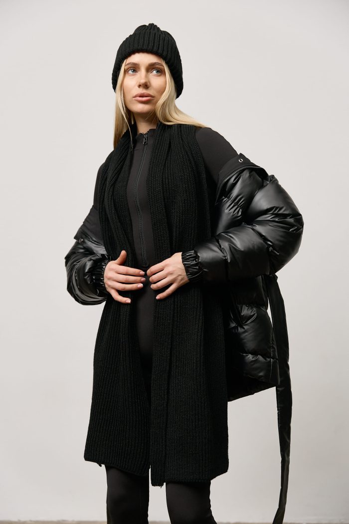 Шарф жіночий чорний Фото - 5