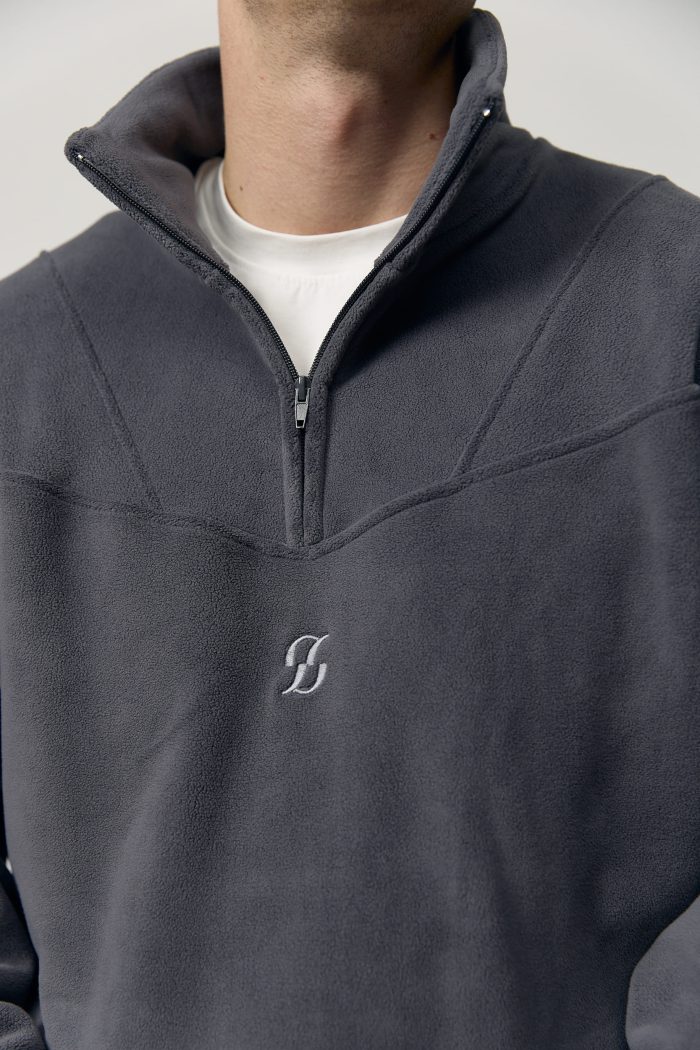 Кофта стійка полар-фліс чоловіча графіт Фото - 2