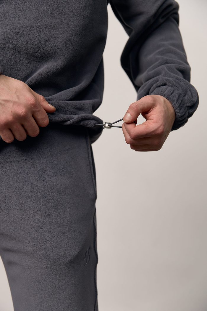 Кофта стійка полар-фліс чоловіча графіт Фото - 4