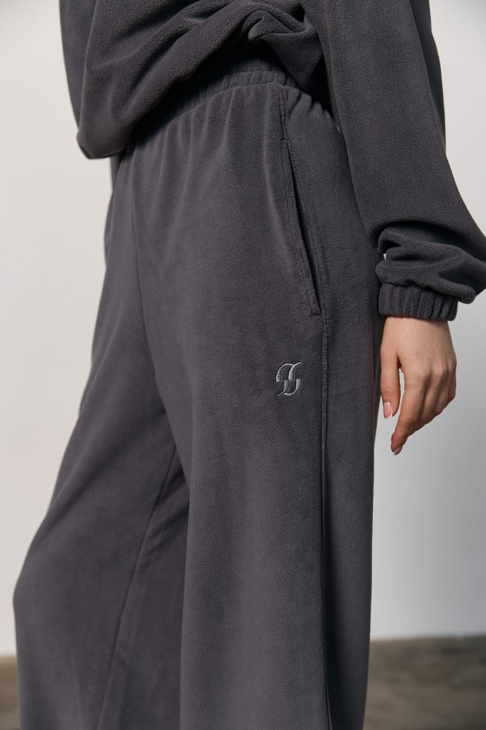 Штани з полар-флісу жіночі графіт Фото - 2