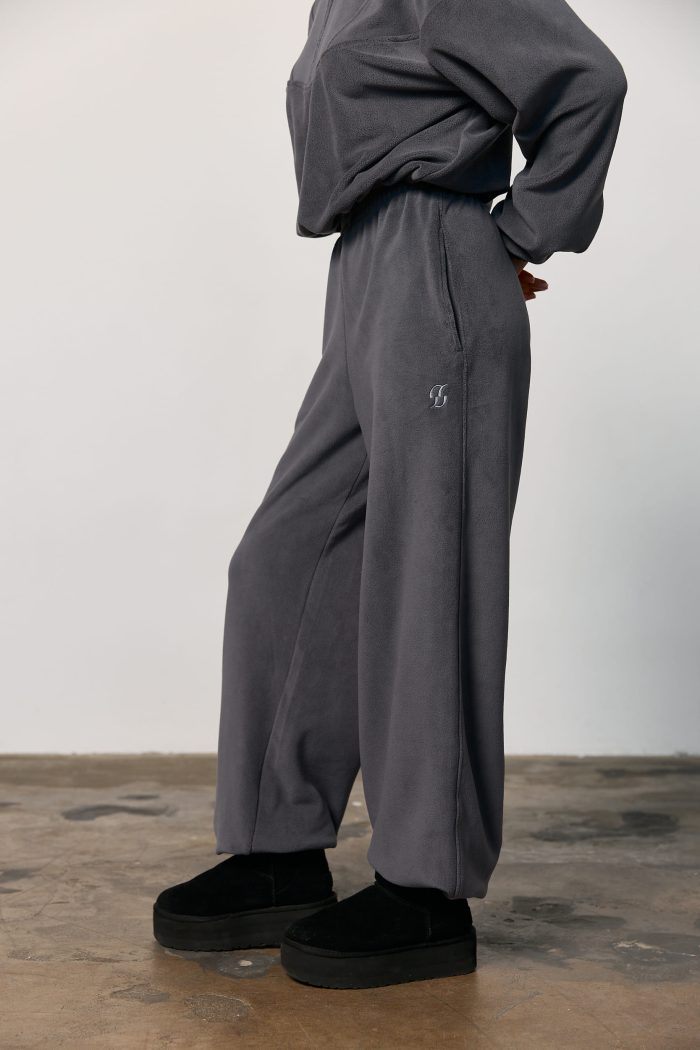 Штани з полар-флісу жіночі графіт Фото - 3