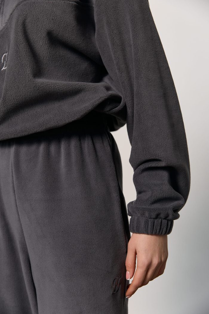 Кофта стійка з полар-флісу жіноча графіт Фото - 2