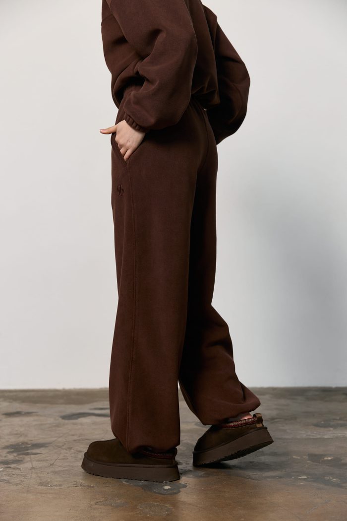 Штани з полар-флісу жіночі шоколад Фото - 3