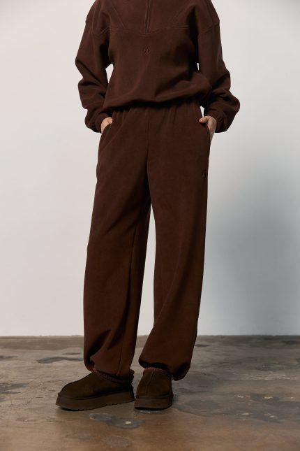 Штани з полар-флісу жіночі шоколад