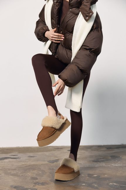 Лосини утеплені зі штрипками шоколад