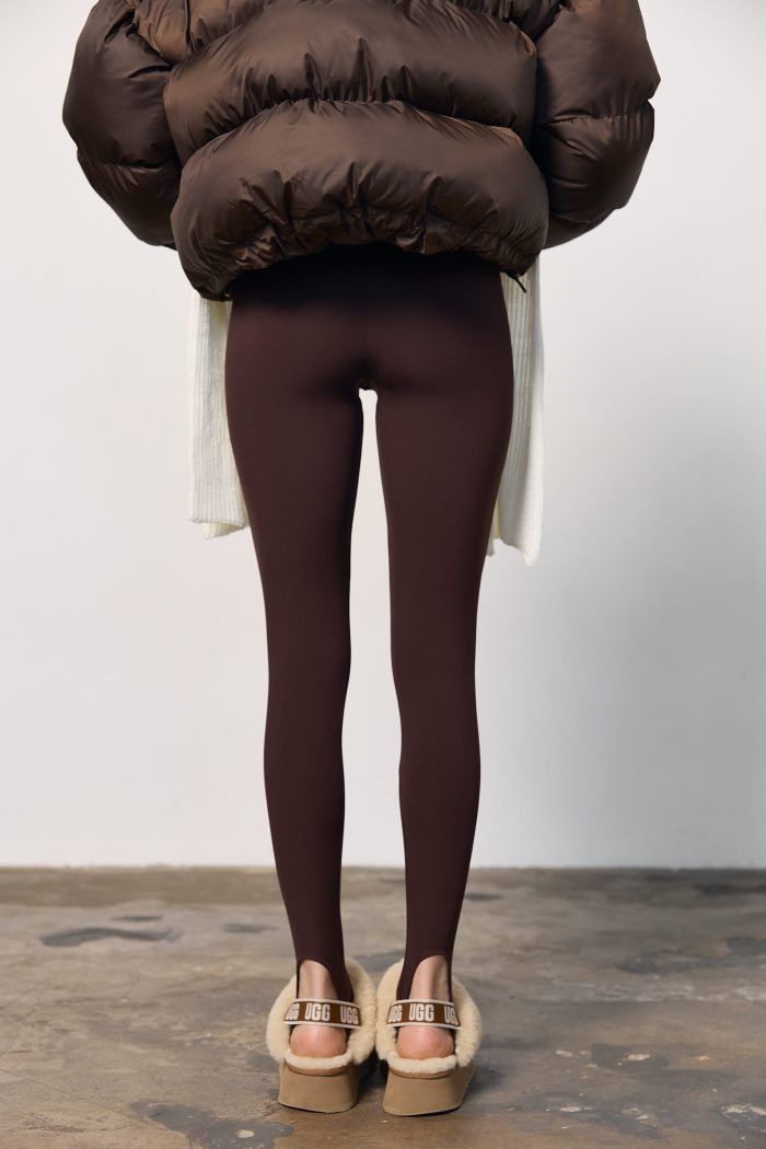 IMG_6874 Лосини утеплені зі штрипками шоколад Фото - 5