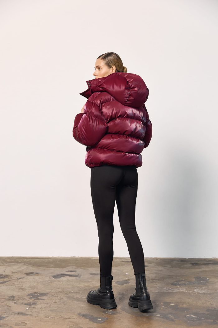 IMG_6979 (1) Пуховик жіночий оксамитовий бордо Фото - 5