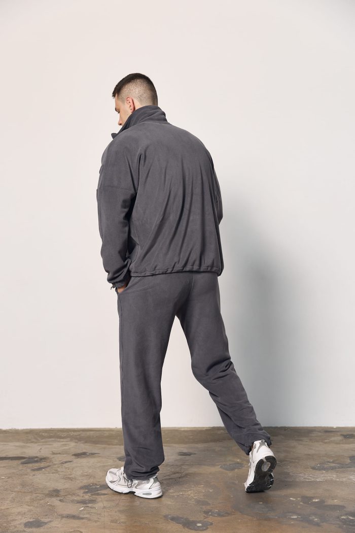 Кофта на блискавці з полар-флісу чоловіча графіт Фото - 3