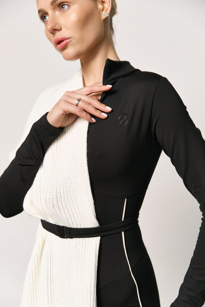 IMG_8457 Комбінезон з поясом жіночий чорний Фото - 3