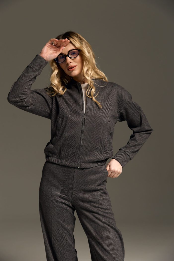 Костюм з кашеміру жіночий графіт Фото - 2