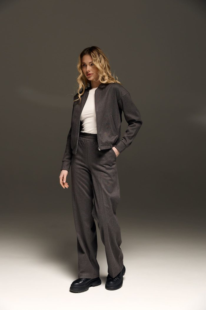 IMG_0023 Костюм з кашеміру жіночий графіт Фото - 5