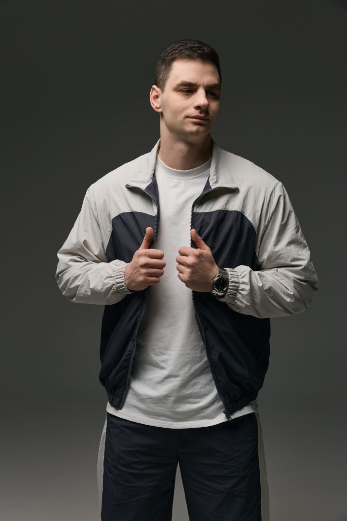 IMG_0461 Костюм з плащівки чоловічий графіт Фото - 4