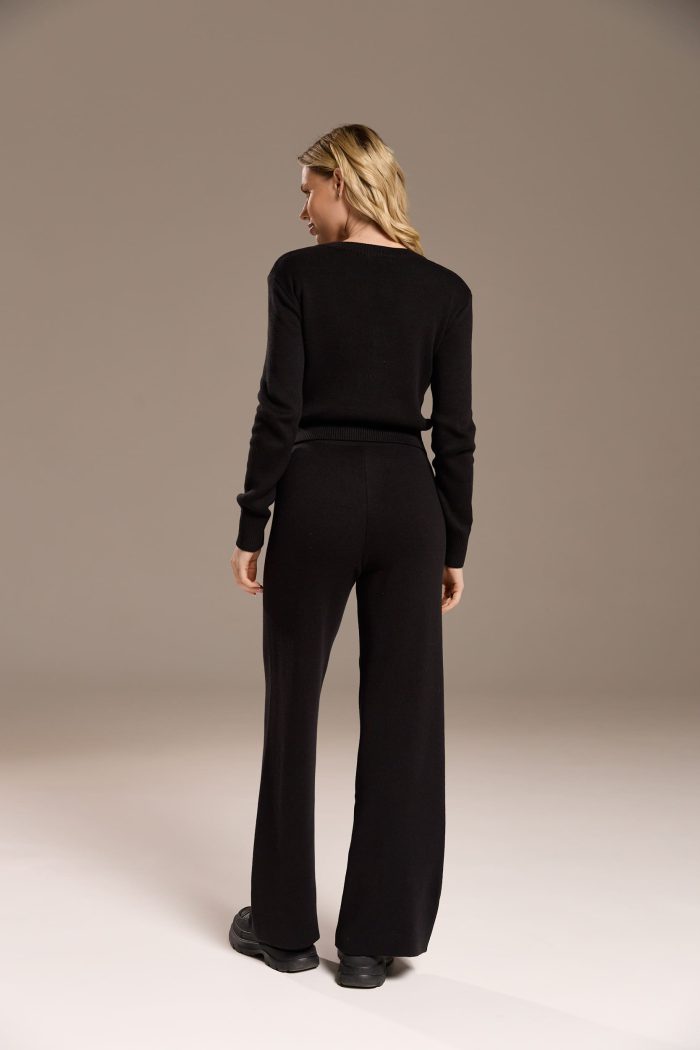 IMG_0558 Костюм вʼязаний зі штанами чорний Фото - 3