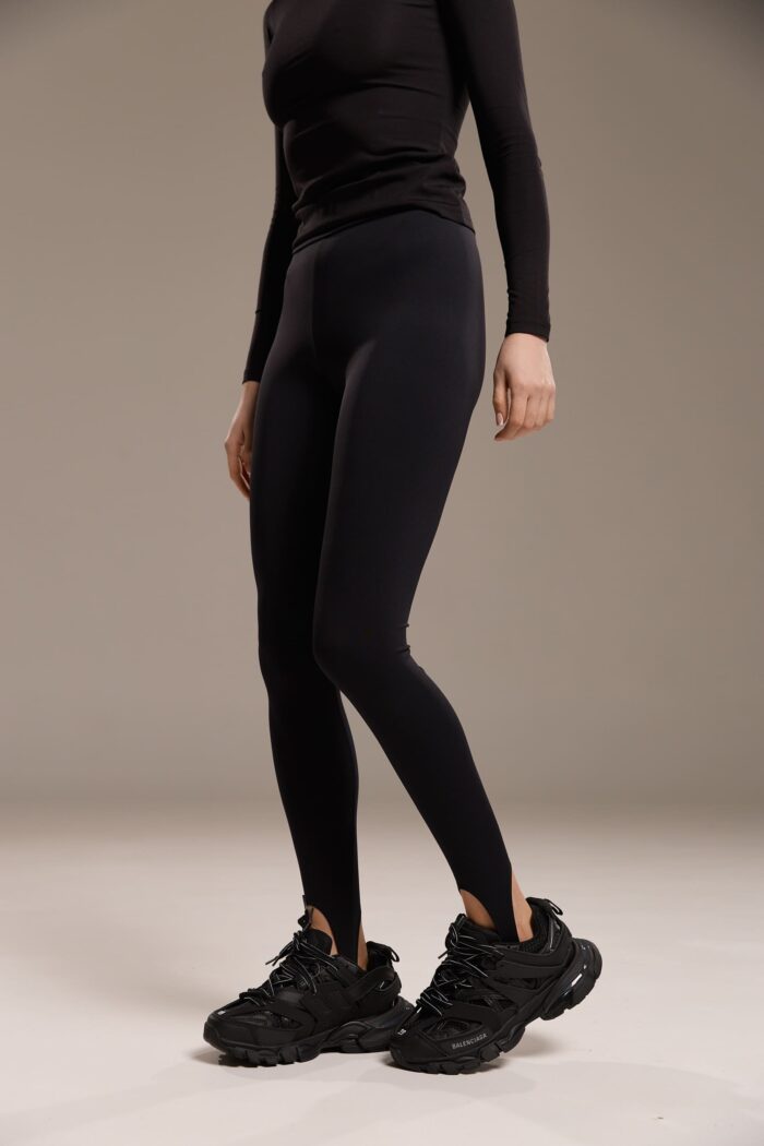 Лосини зі штрипками чорні Фото - 1