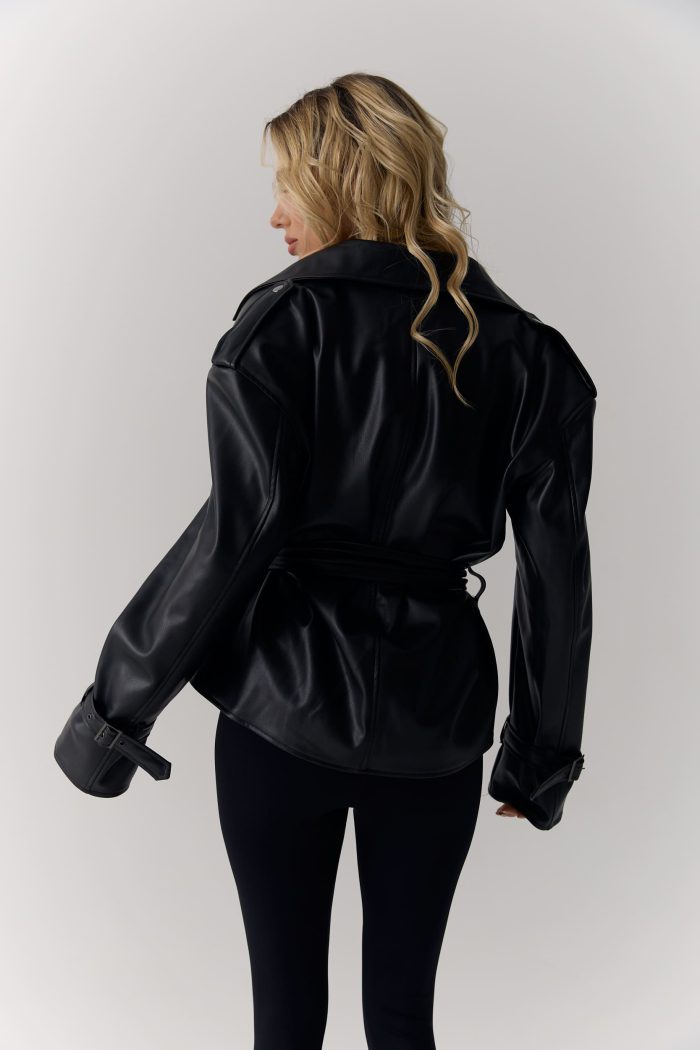IMG_0779 Куртка з еко-шкіри жіноча чорна Фото - 2