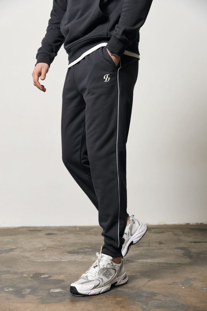 Костюм реглан лампас без флісу чоловічий графіт Фото - 2