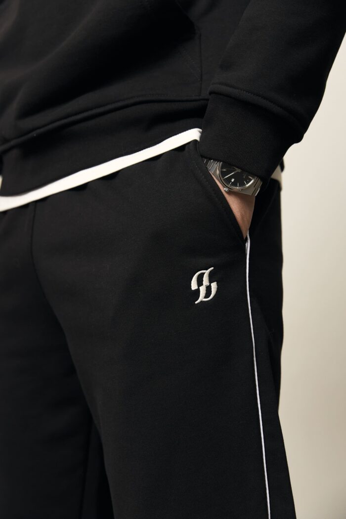 IMG_0974 Костюм реглан лампас без флісу чоловічий чорний Фото - 5